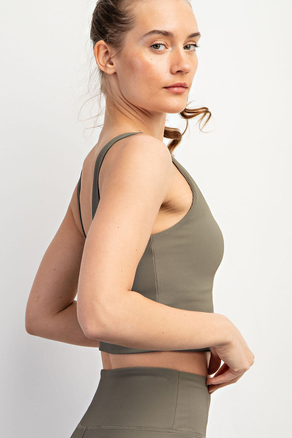 RIB SQUARE NECK CROP