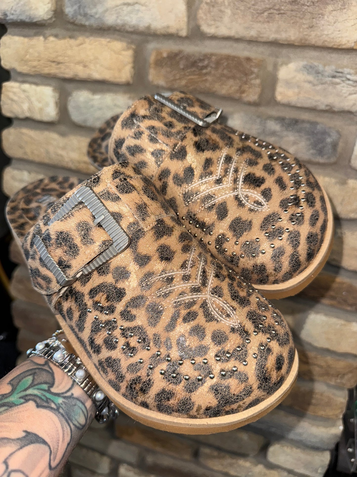 Leopard Studded Clogs