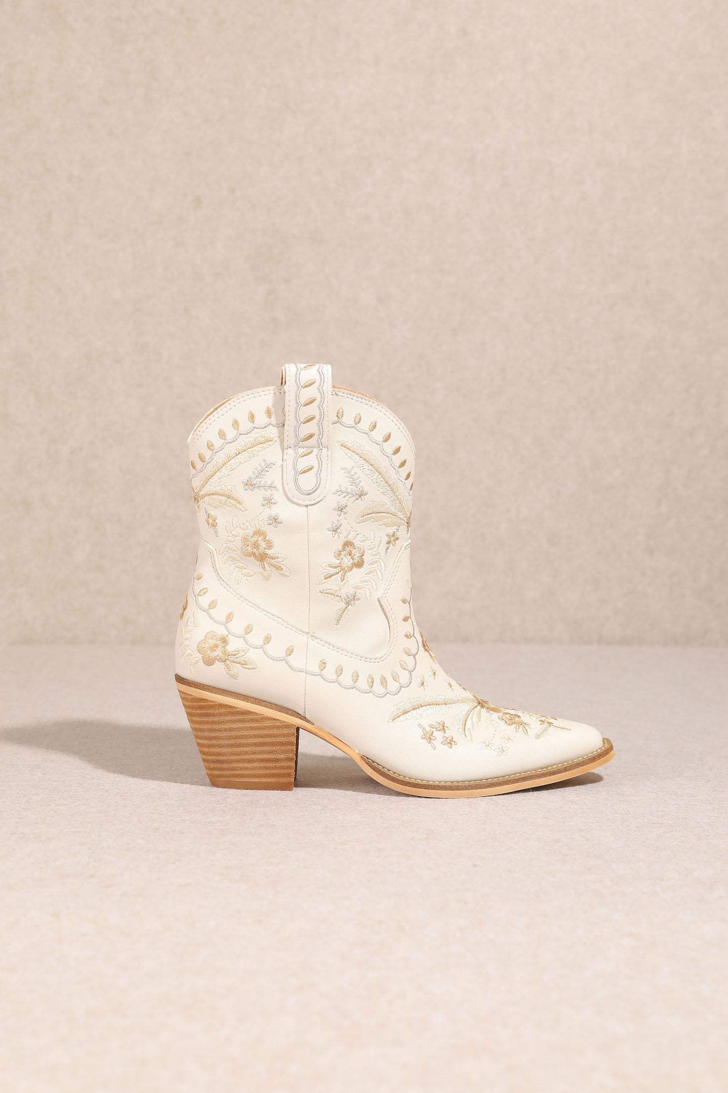 Willow Floral Embroidered Booties