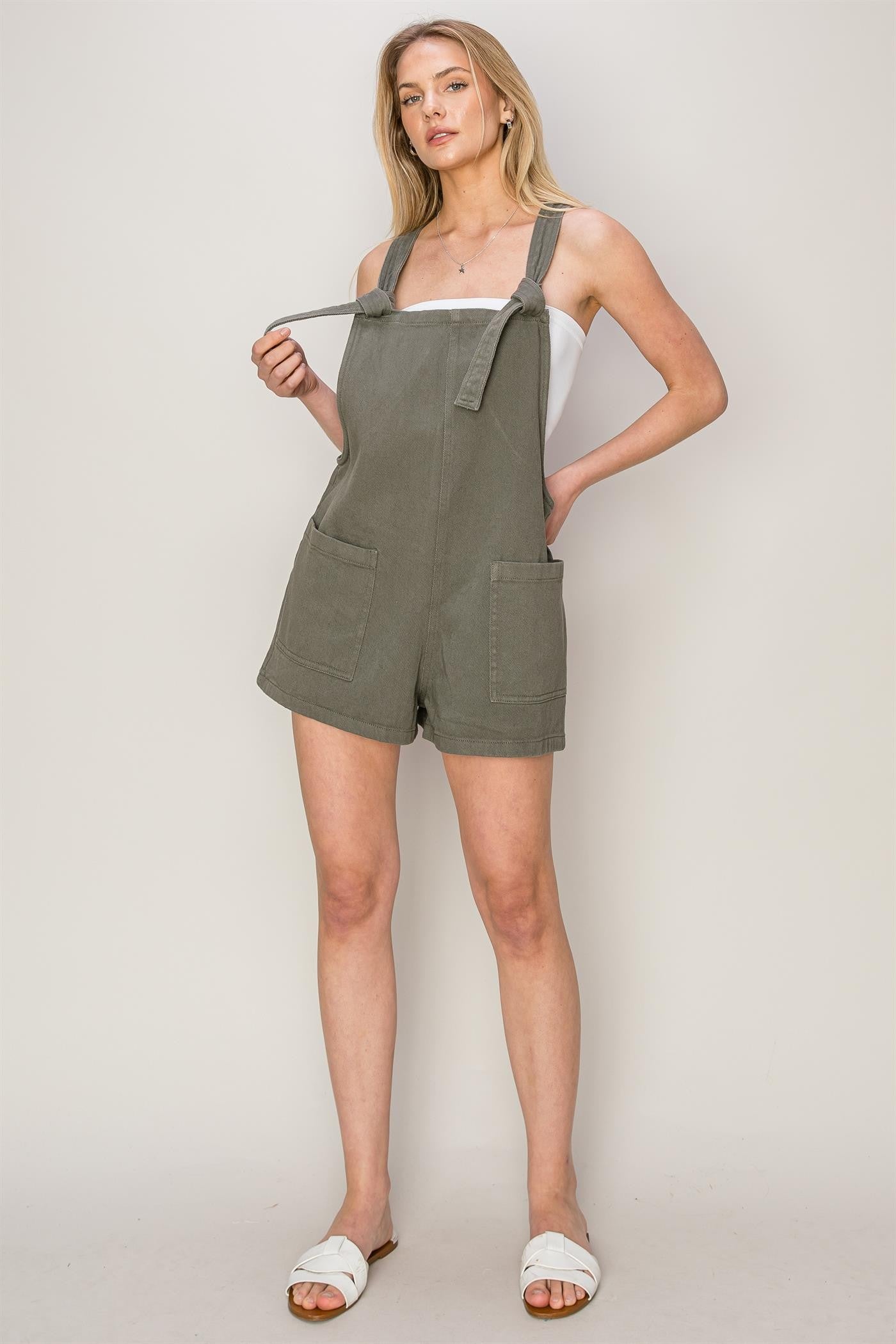 Knotty Denim Romper