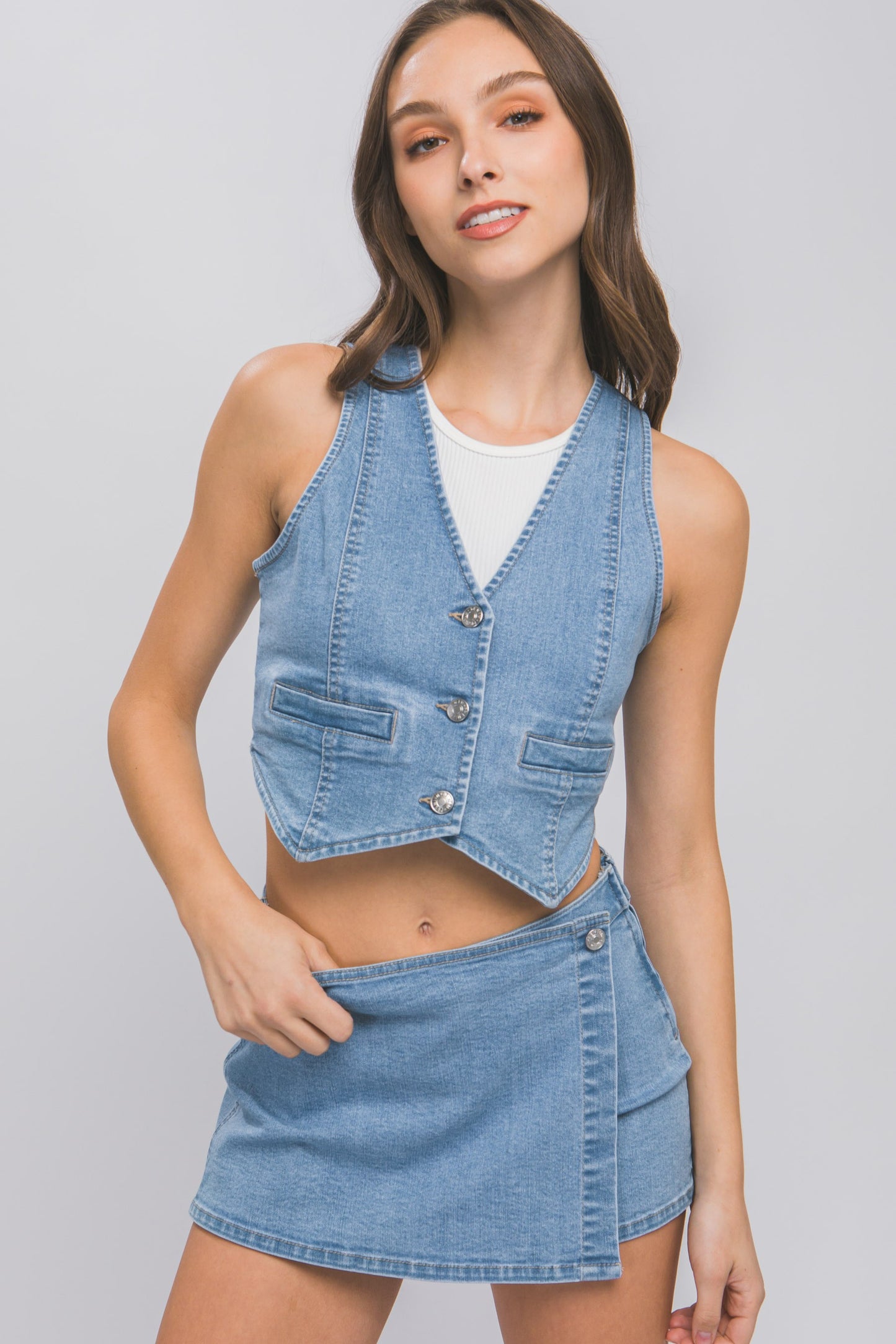 Regal Denim Skort