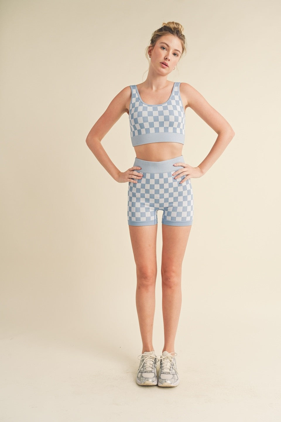 Checkmate Girlie Set (Baby Blue)