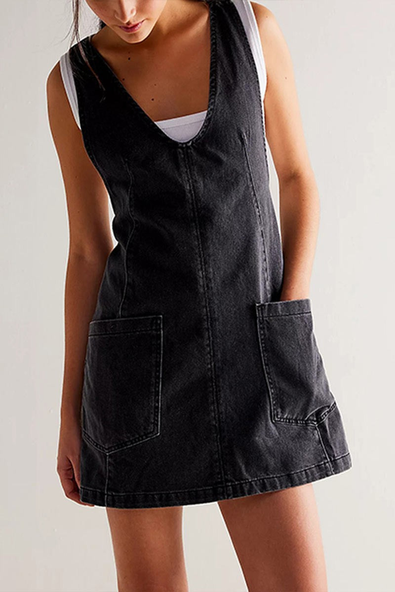 Currently Cute Overall Dress