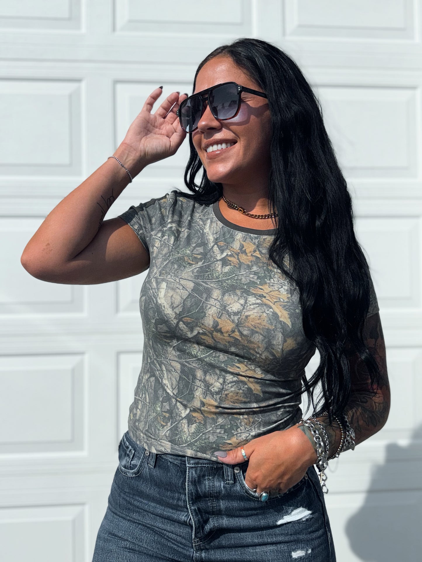 Woodland Camo Baby Tee