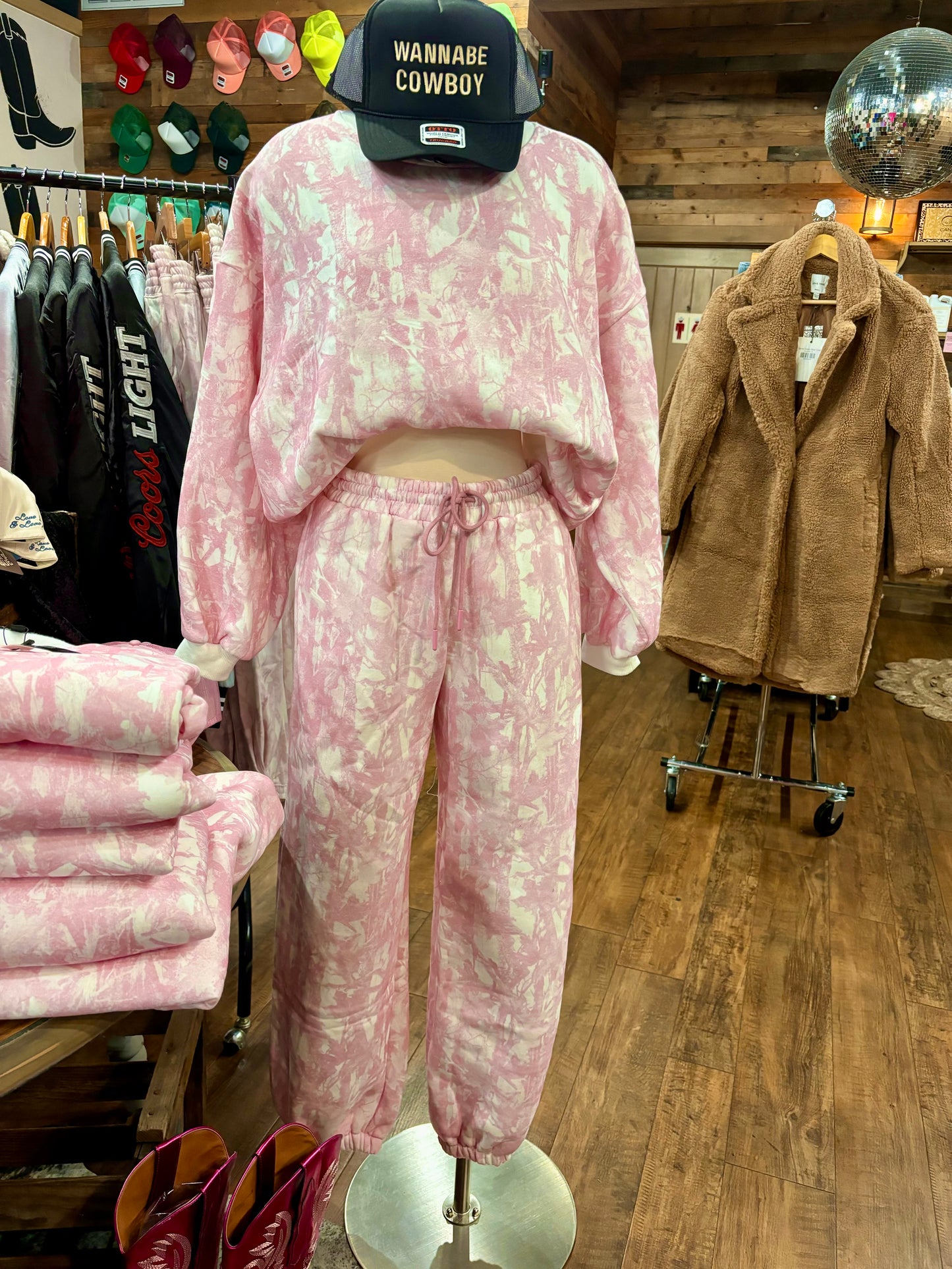 Pink Woodland Butter Camo Joggers