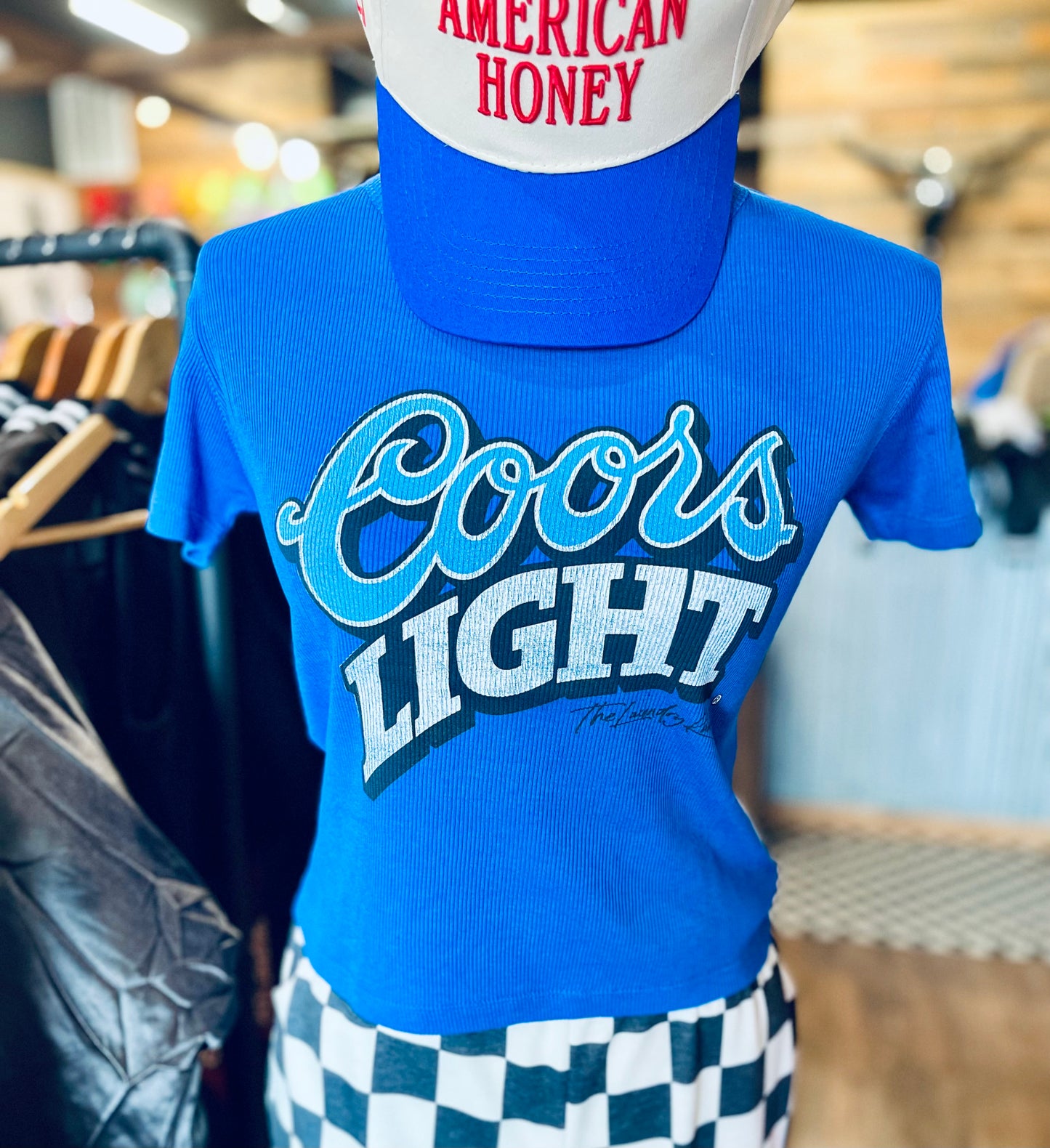 Coors Light Racing - Baby Tee - Vintage Blue
