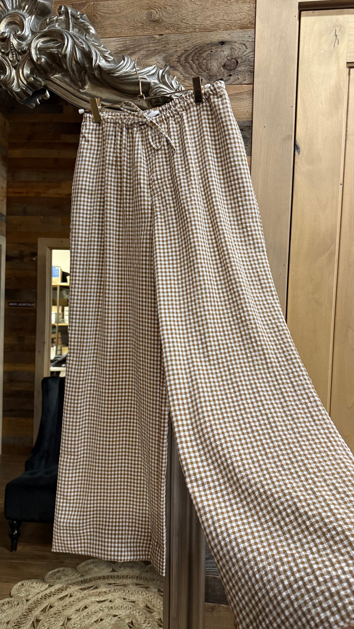 Coco Gingham Wide Leg Pants