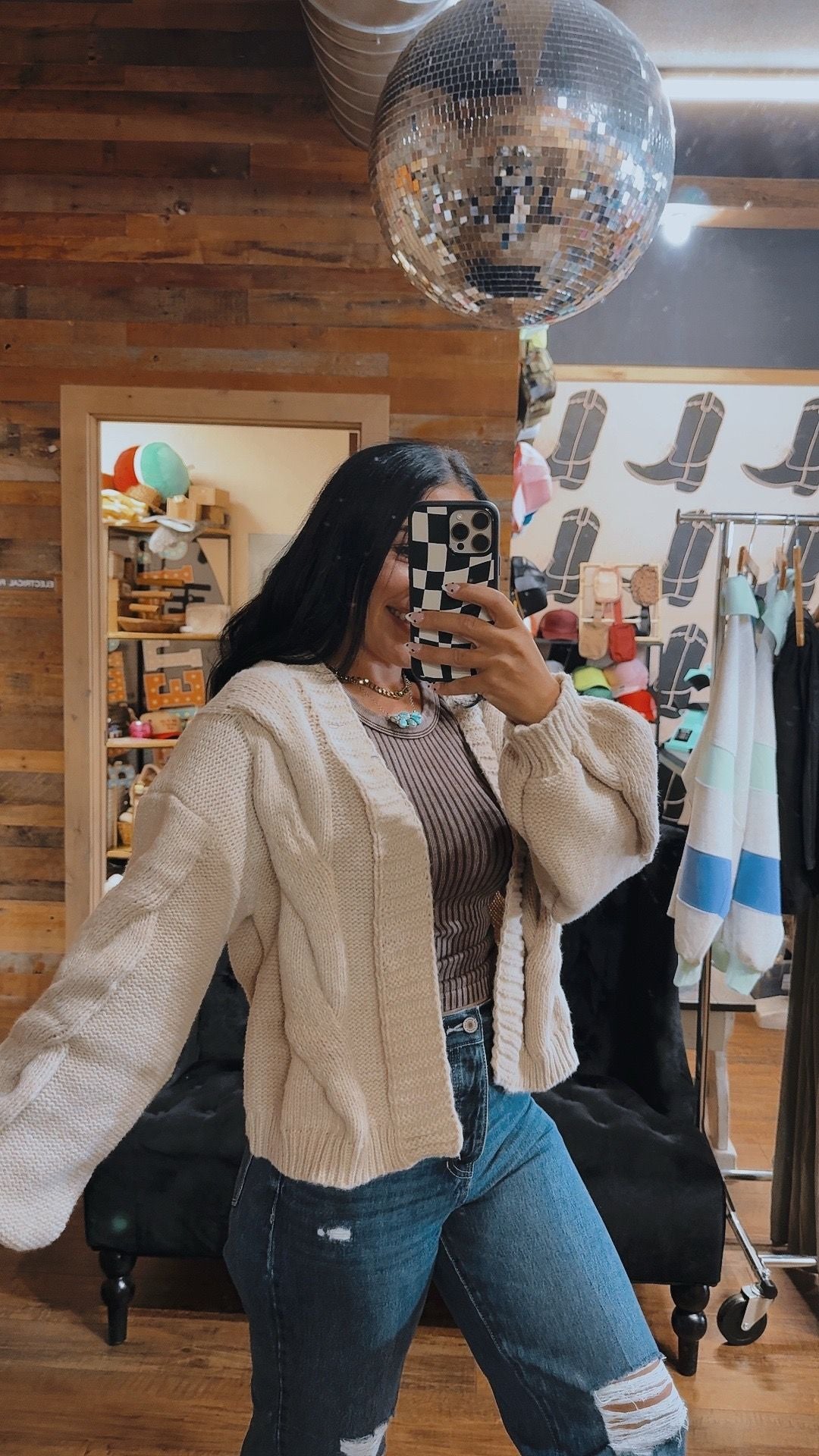 Millie Oversized Cable Knit Cardi