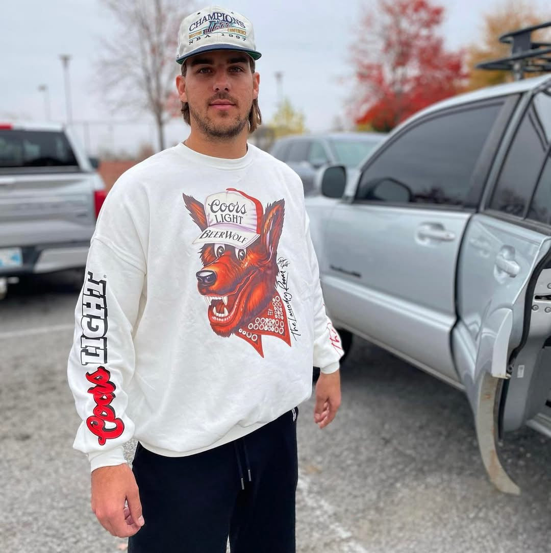Beer Wolf - Jump Jumper - White