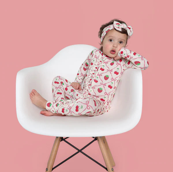 CHERRY BOW BERRY DREAM RUFFLE ROMPER