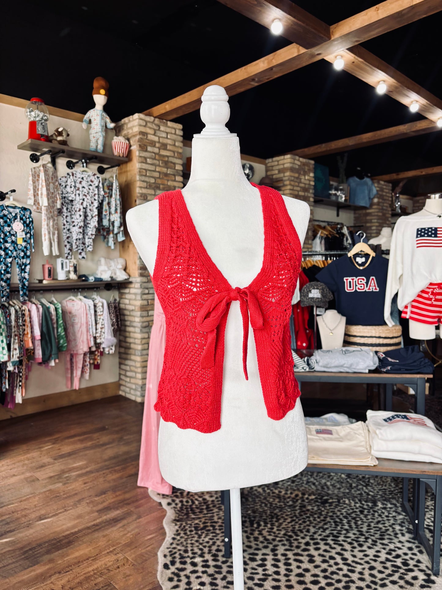Crochet Knit Vest Top