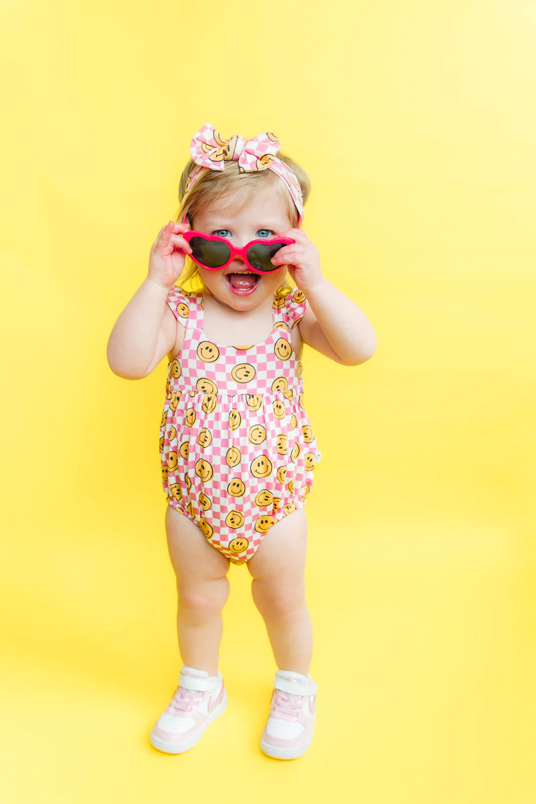 Blushin' Checkers Dream Bubble Romper