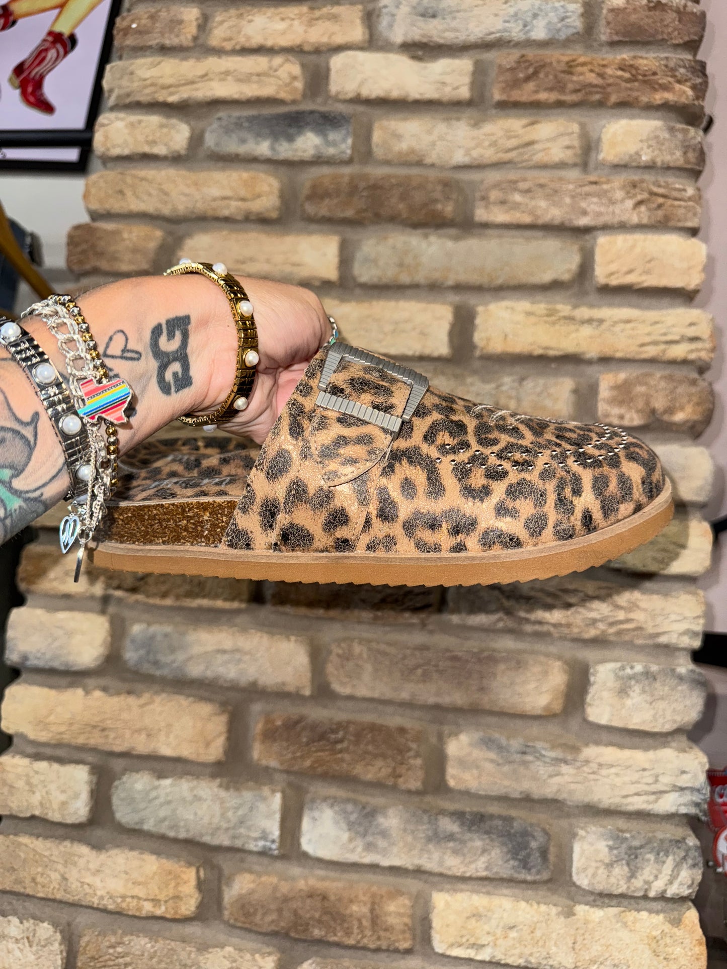 Leopard Studded Clogs