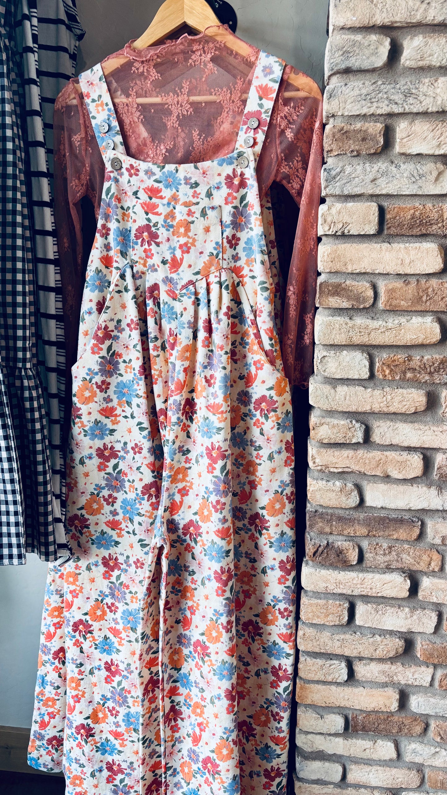 Washed Wildflower Overalls