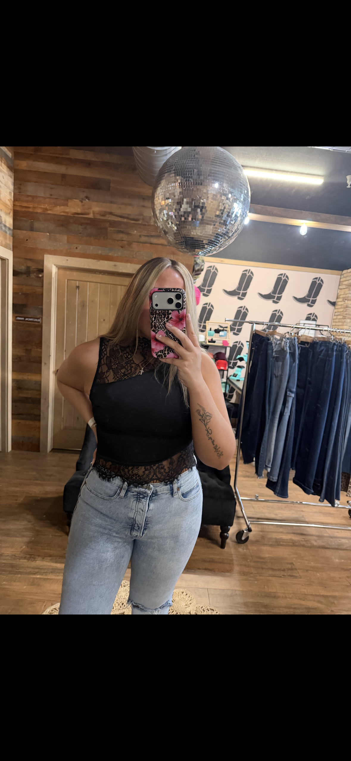 Satin Lace Tank