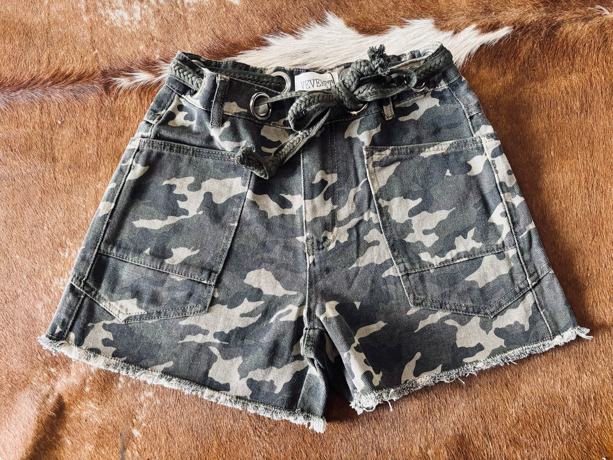 Camo Drawstring Shorts