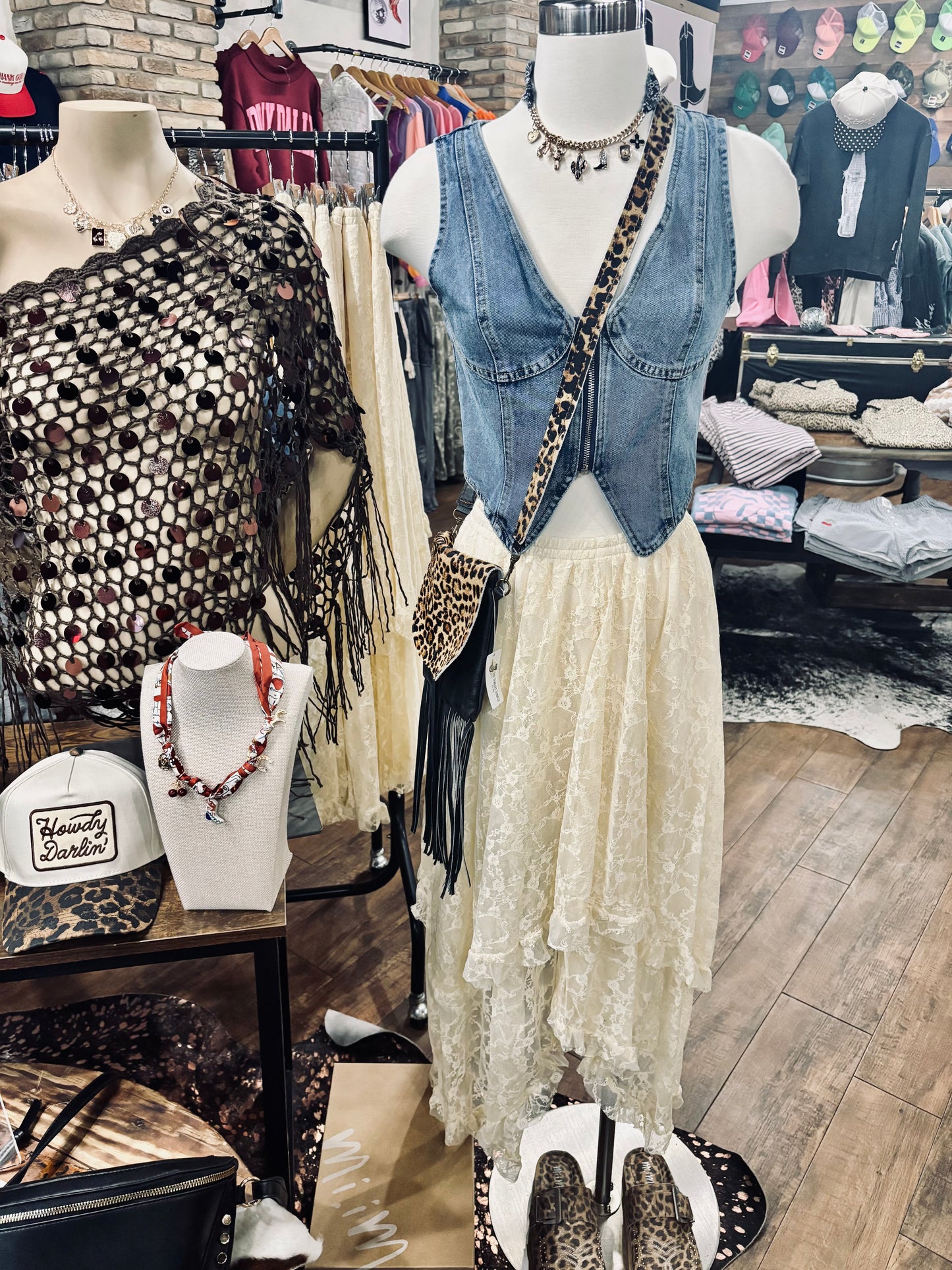 Layered in Lace Western Skirt