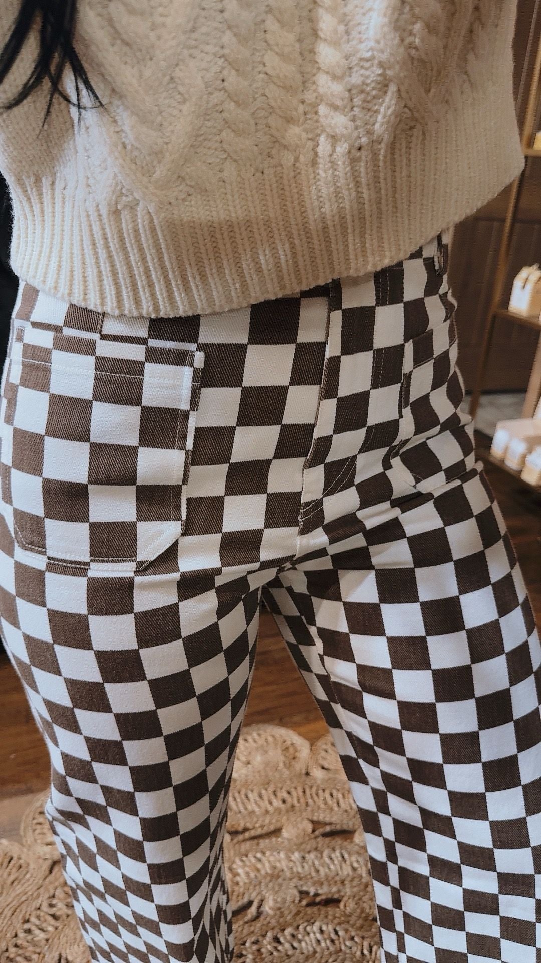 Cinnamon Checkered Pants