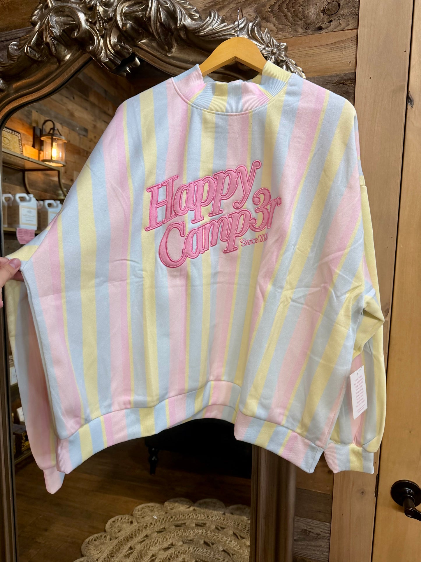 Happy Camp3r Sherbet Stripes Mockneck