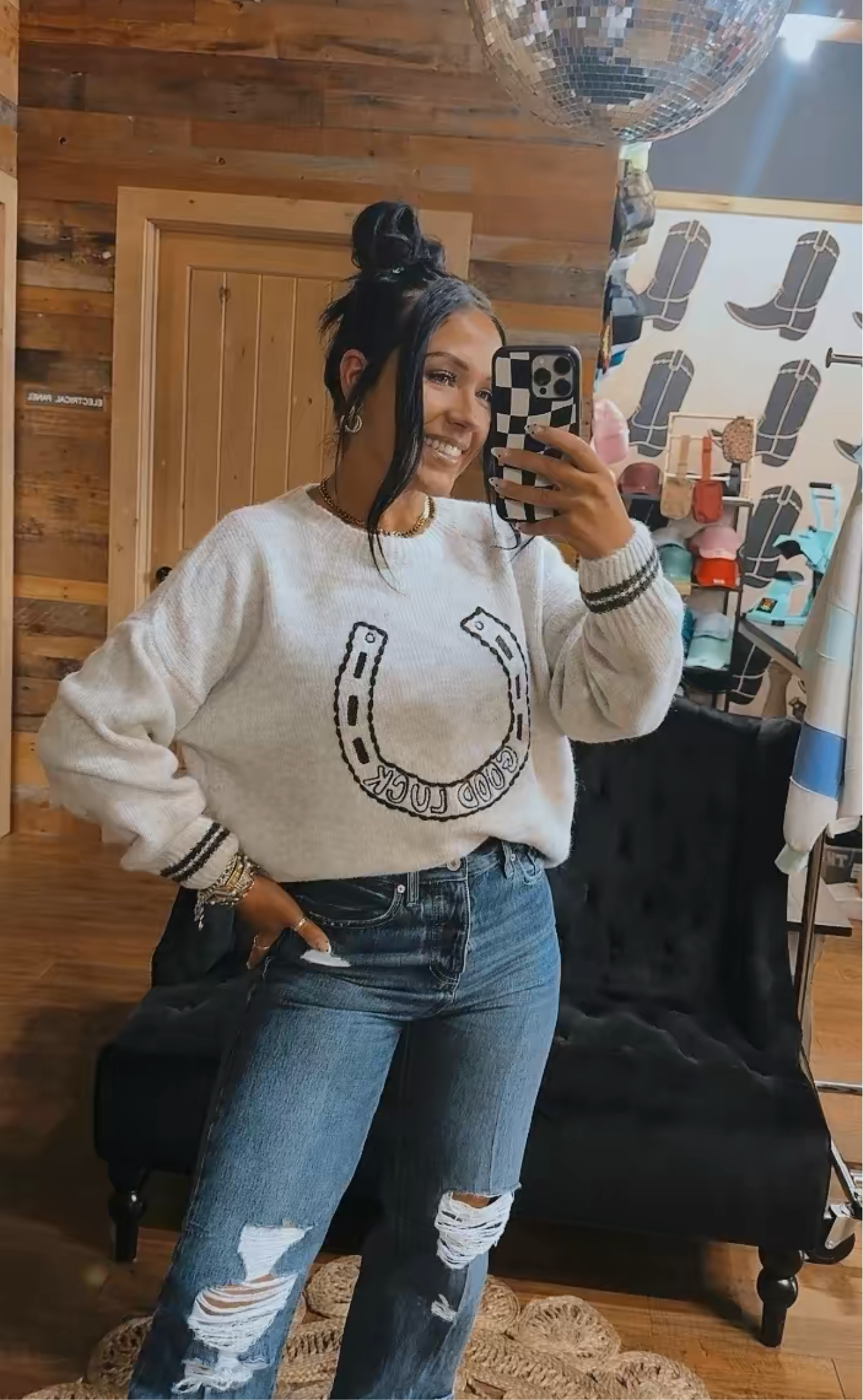Good Luck Horseshoe Sweater