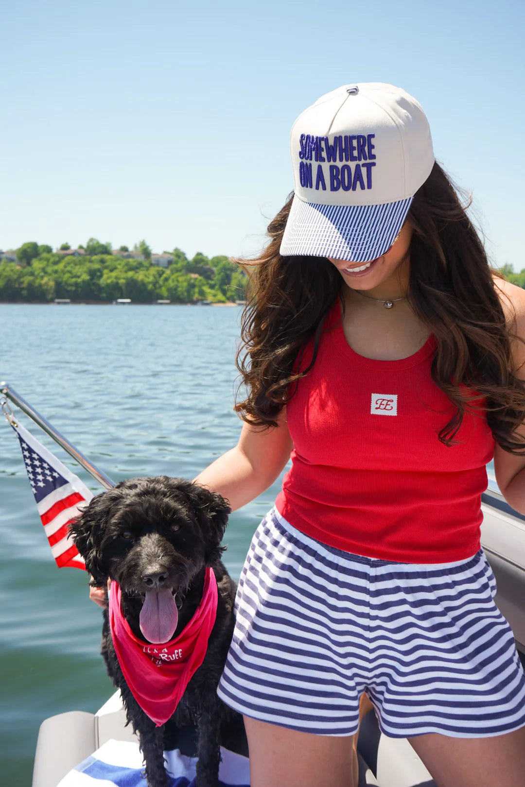 Somewhere On A Boat Trucker Hat