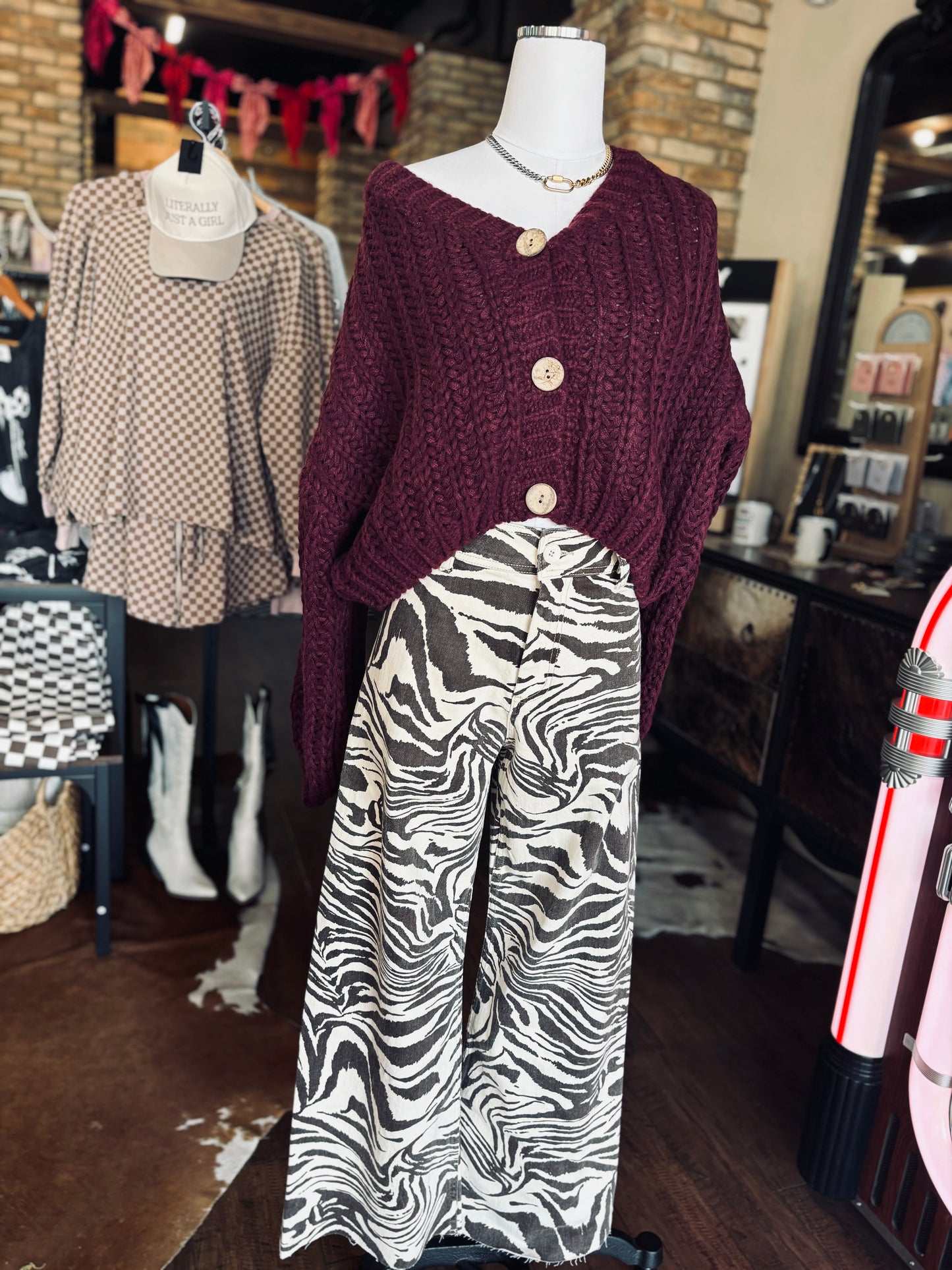 Chunky Knit V Button Down Cardi