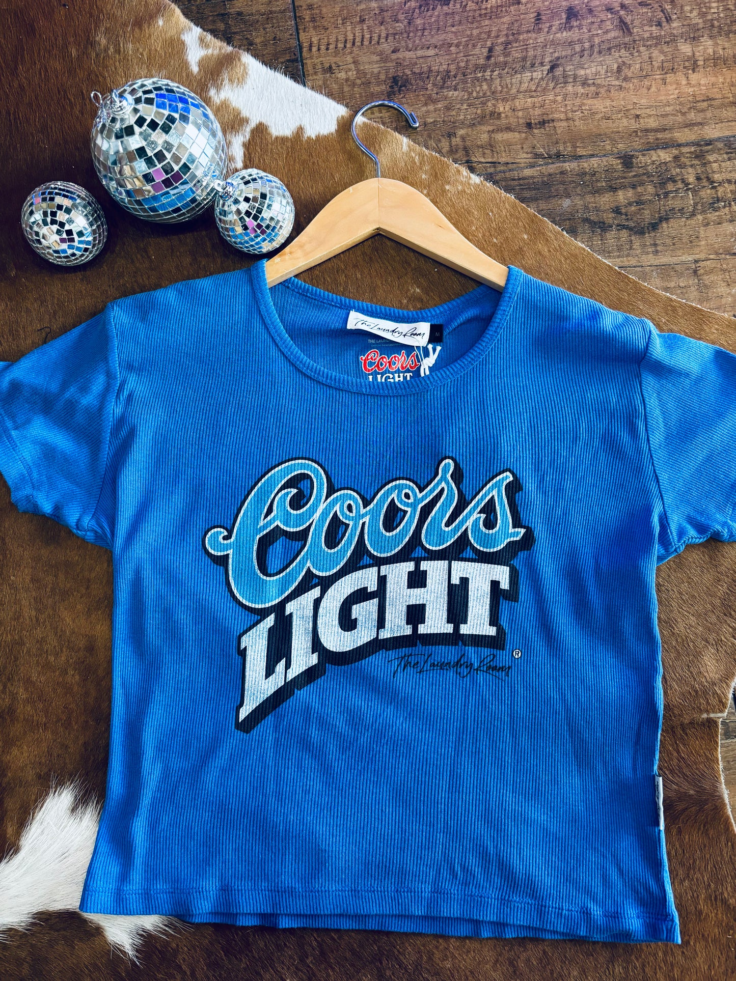 Coors Light Racing - Baby Tee - Vintage Blue