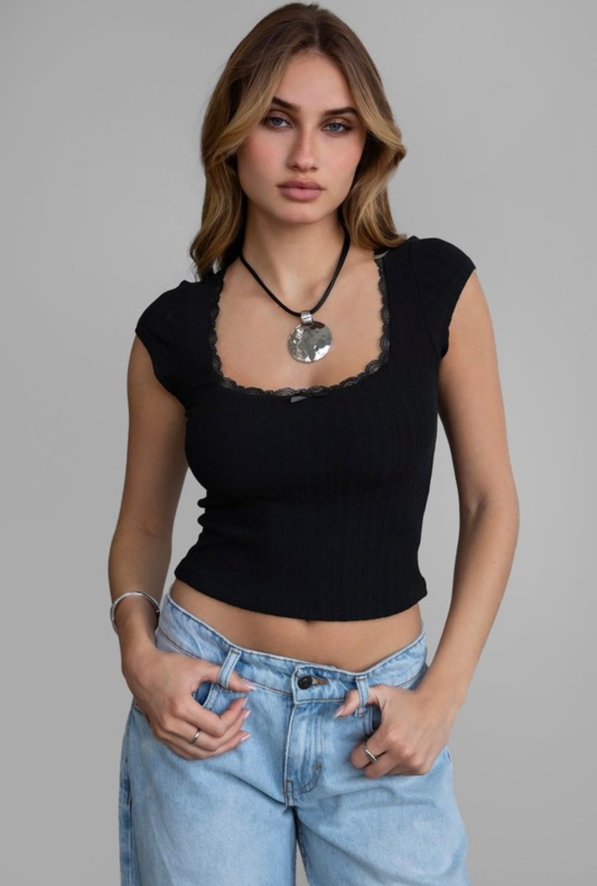 Bow Cutie Ribbed Top