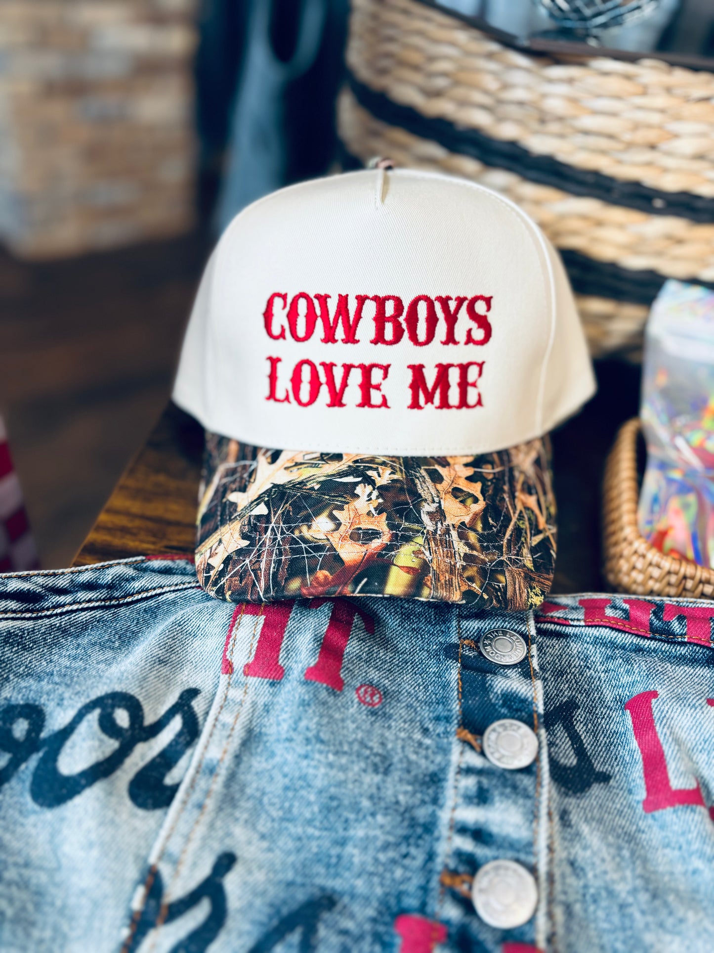 Cowboys Love Me Vintage Trucker