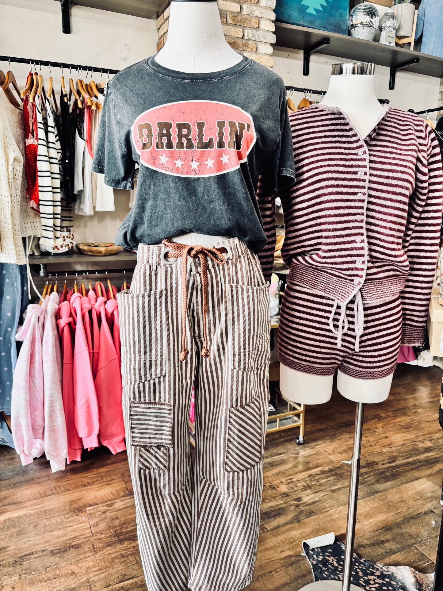 Canyon Striped Barrel Jeans