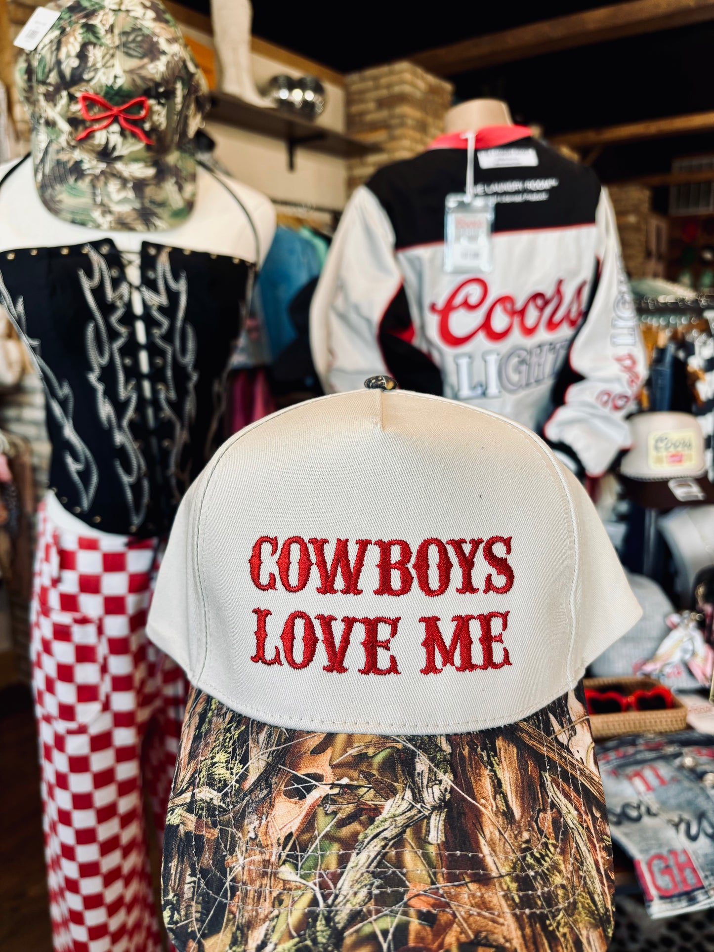 Cowboys Love Me Vintage Trucker