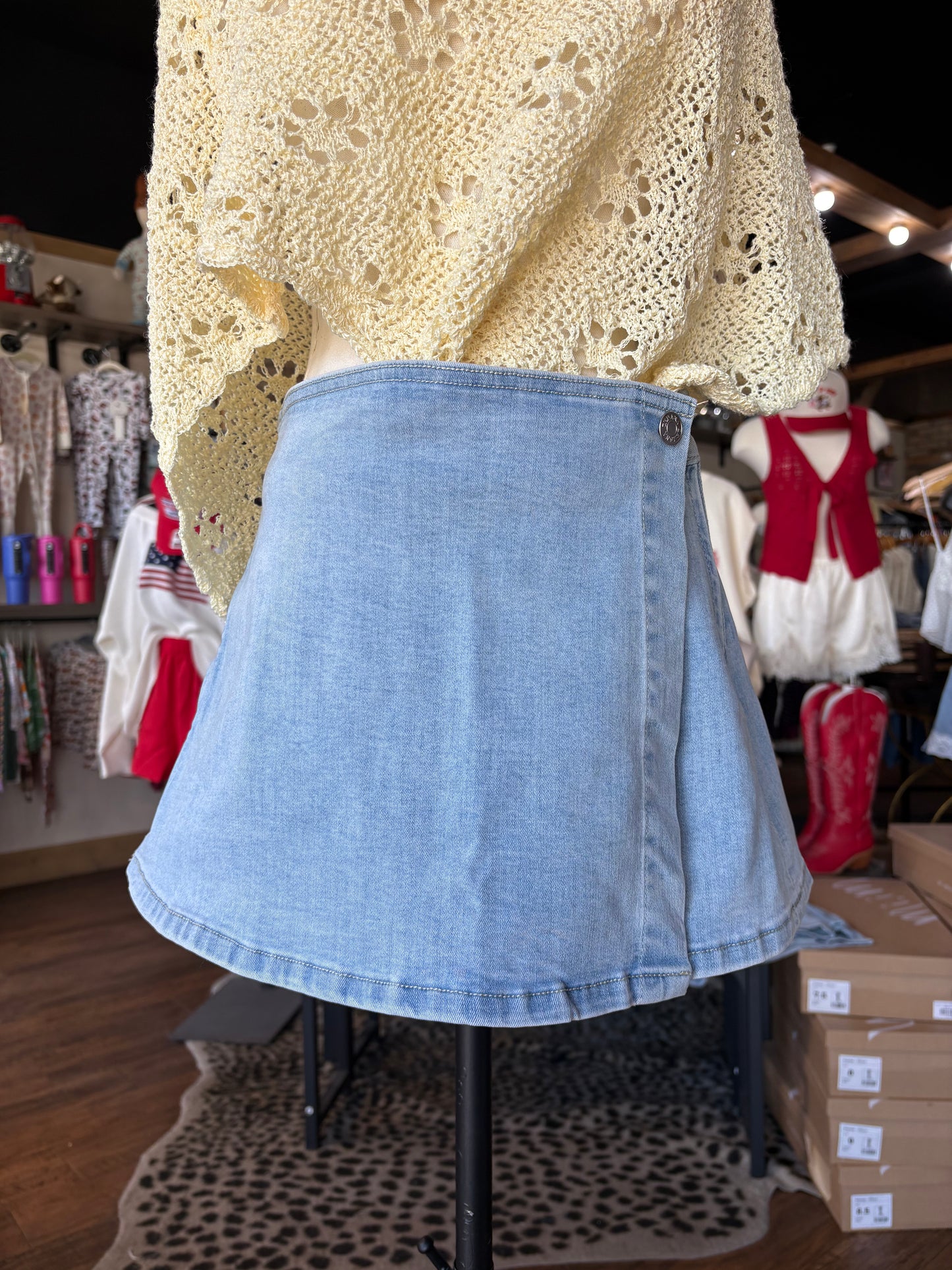 Regal Denim Skort
