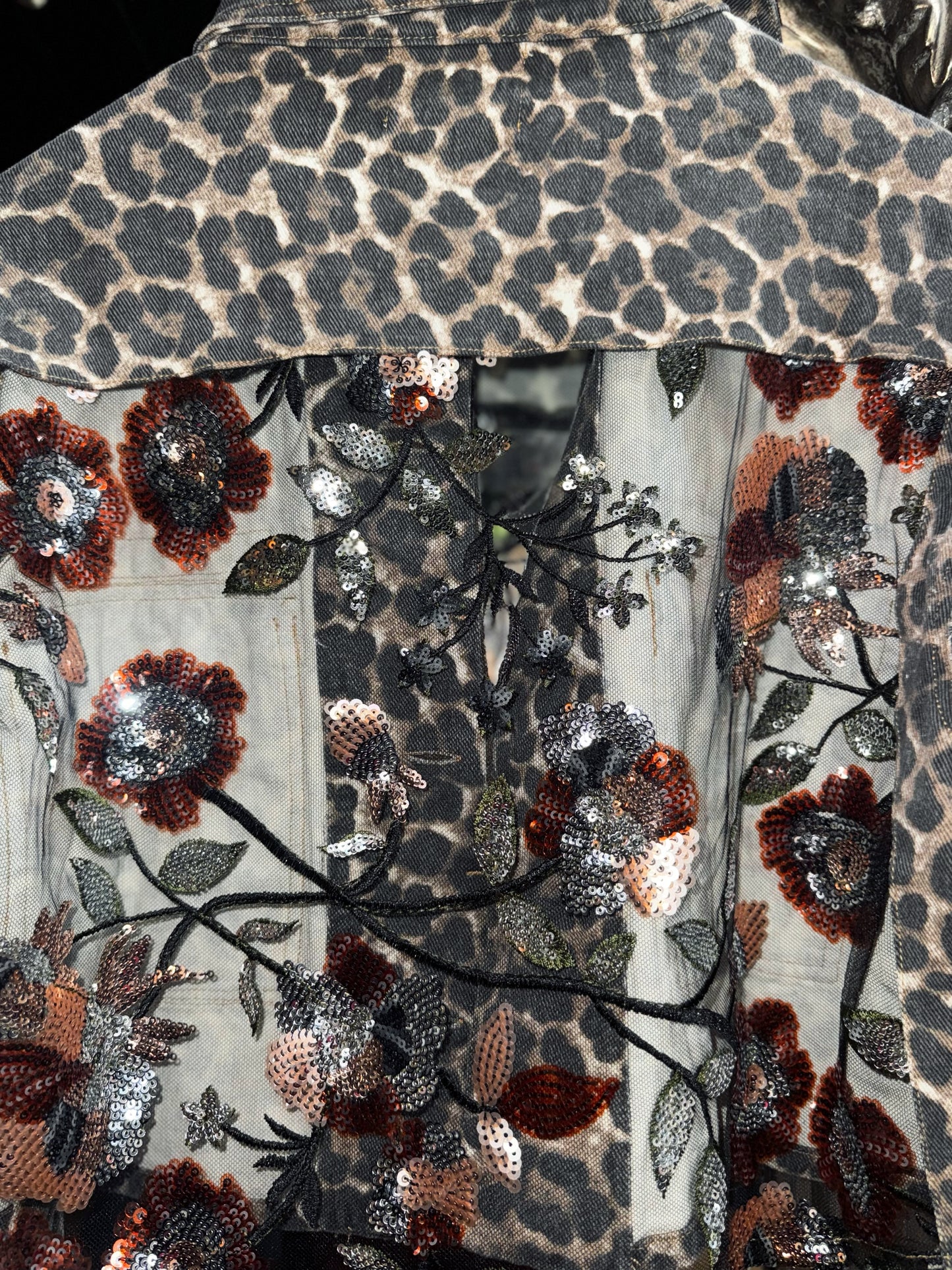 Leopard Luxe Denim Jacket