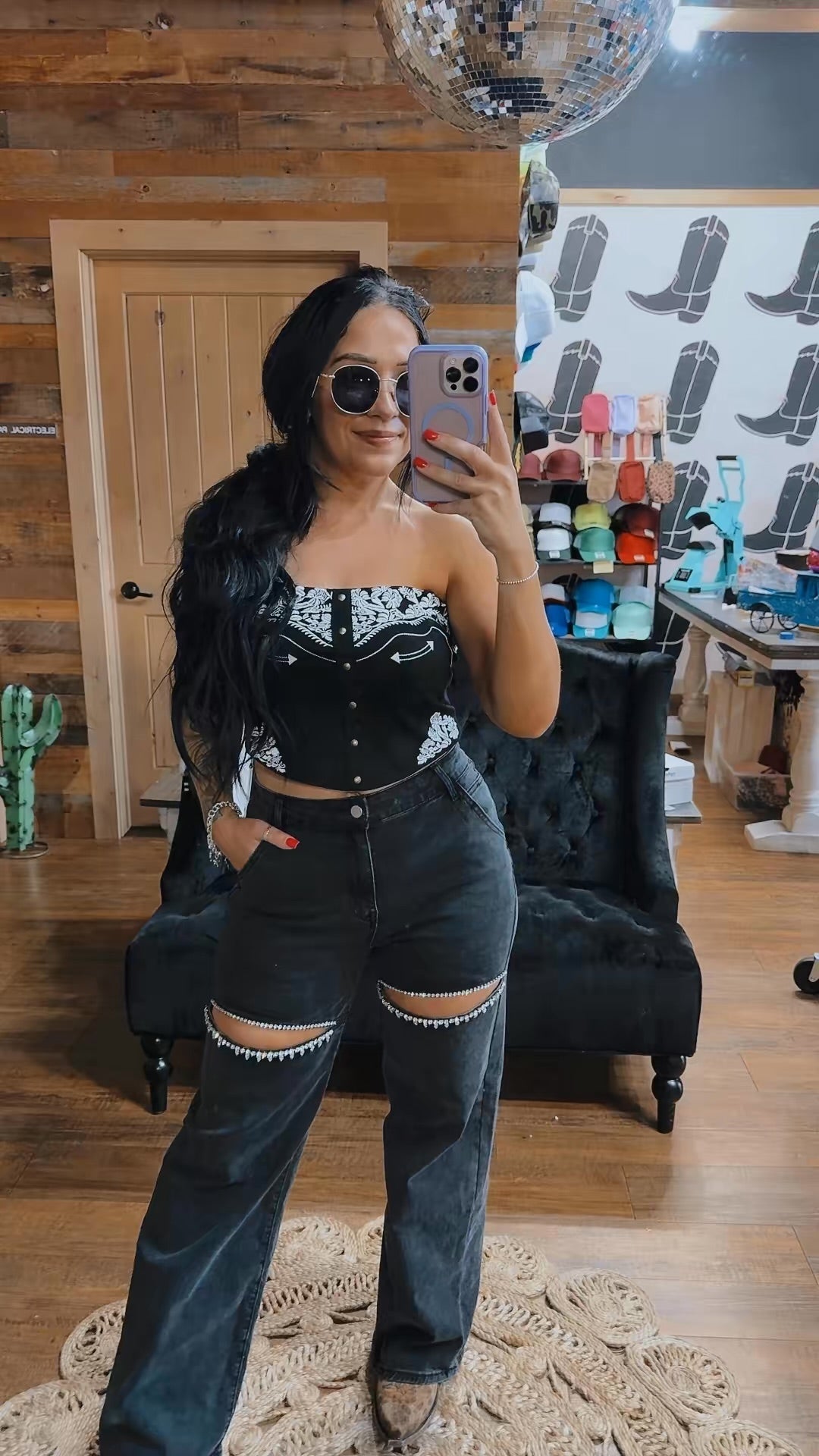 Rebel Rhinestone Denim