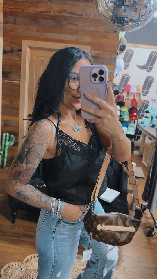 Silk Lace Trim Tank