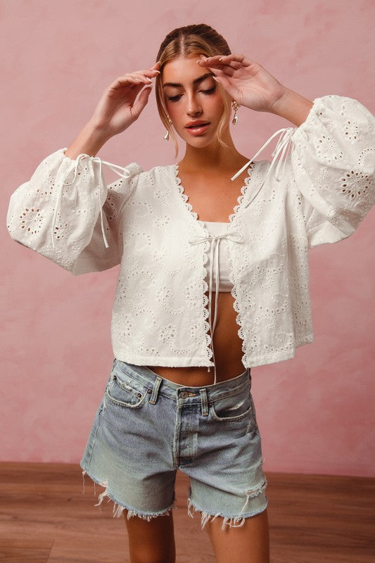 Floral Tie Front Top