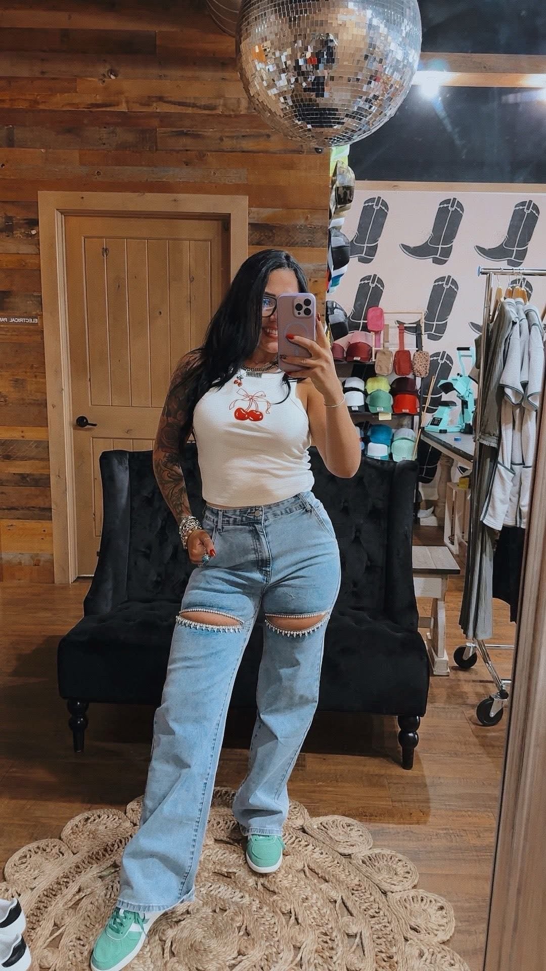 Diva Rhinestone Denim