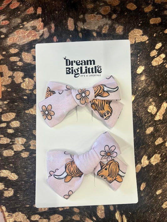 EXCLUSIVE HIGHLAND CUTIE BOW CLIPS