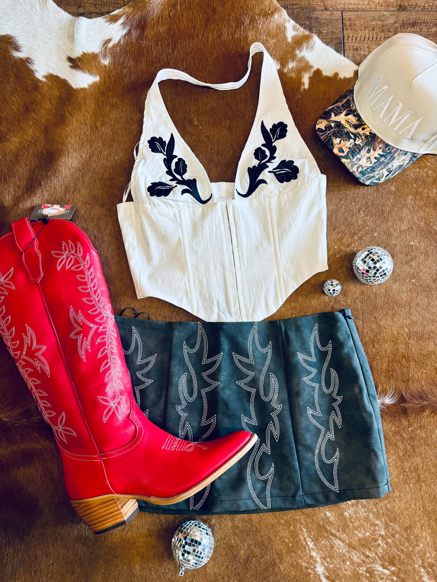 Ella Western Halter Top