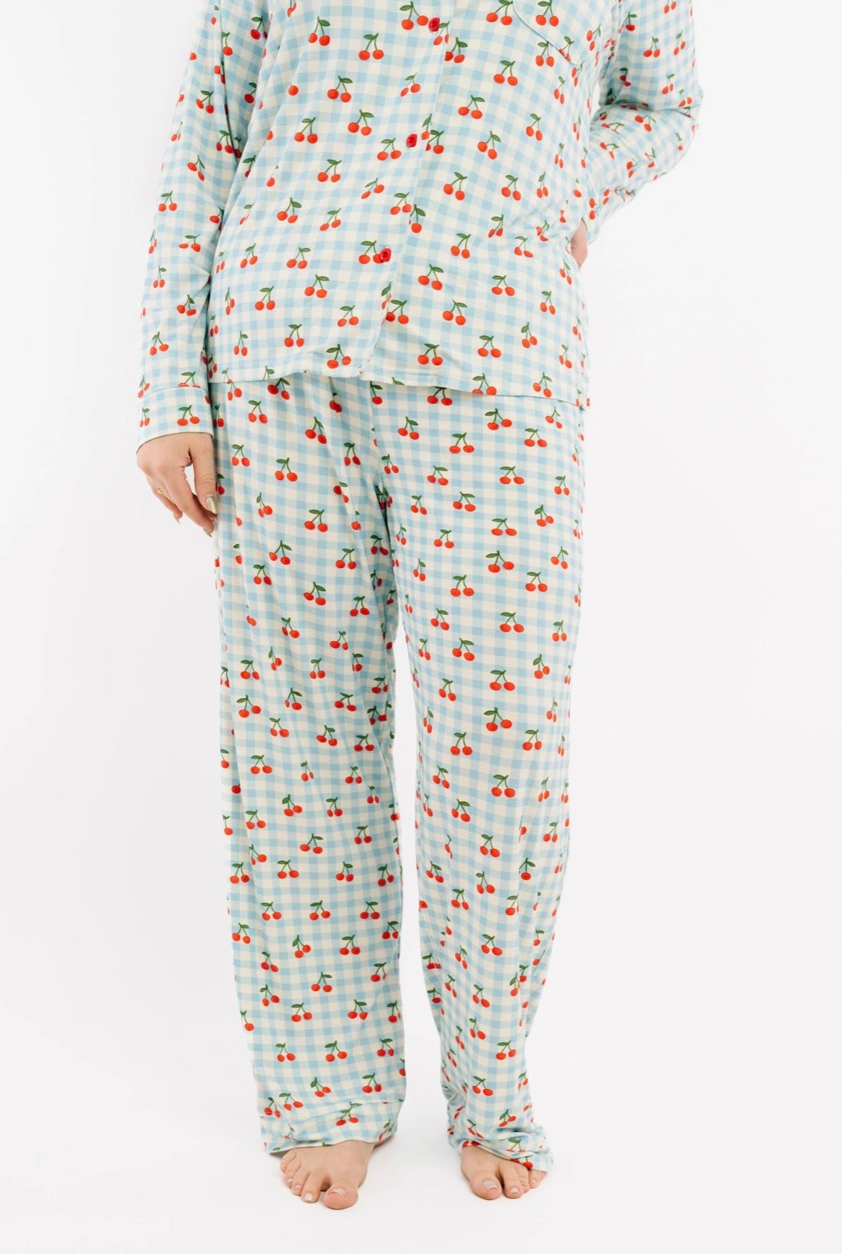 Cherry Gingham Women’s Bamboo PJ