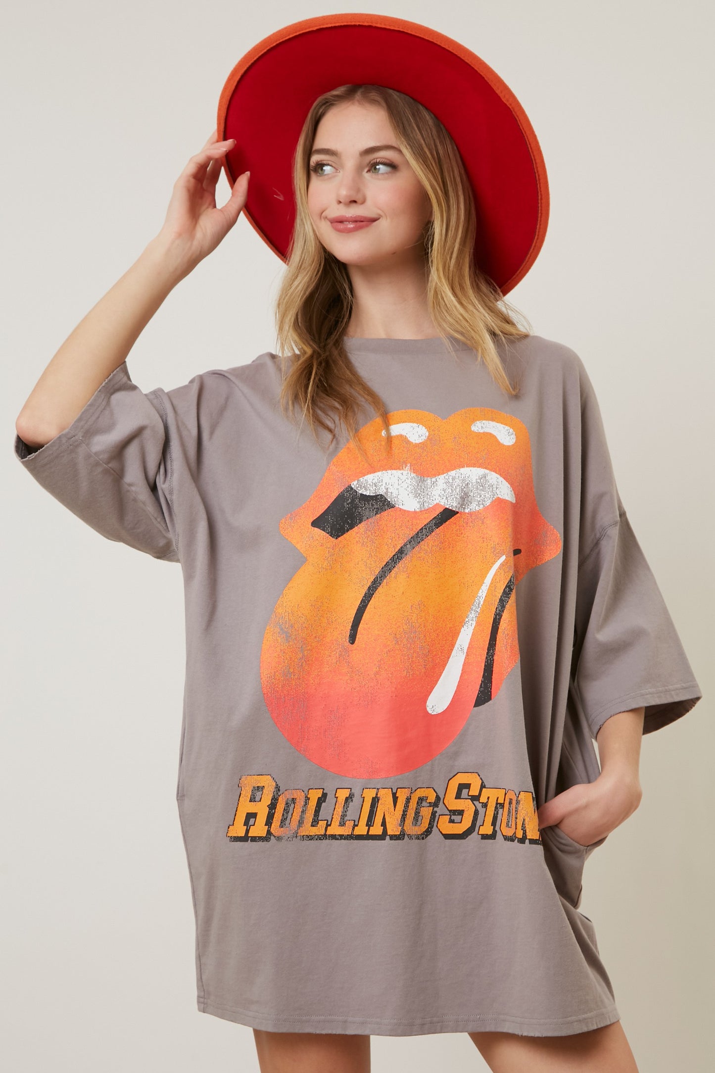 Rolling Stones Washed Graphic Dress