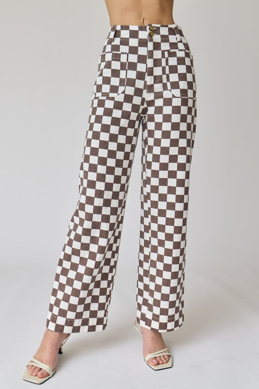 Cinnamon Checkered Pants