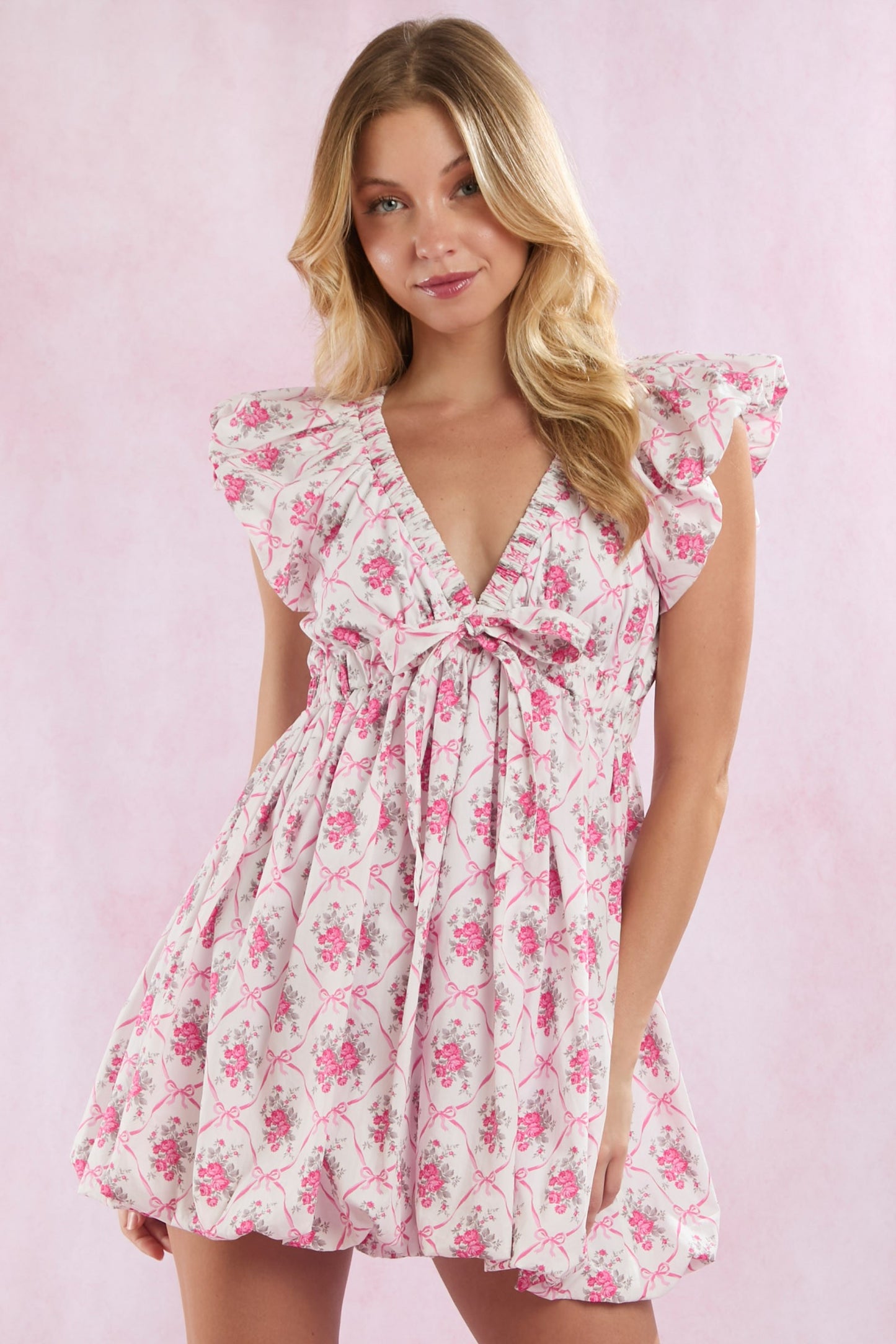 Girls Girl V-Bubble Hem Dress