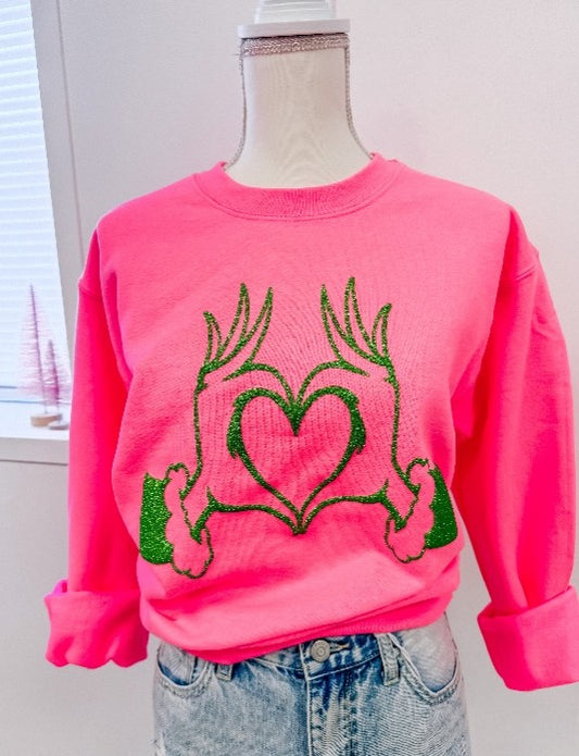 Puff Hands Mean Guy Crewneck