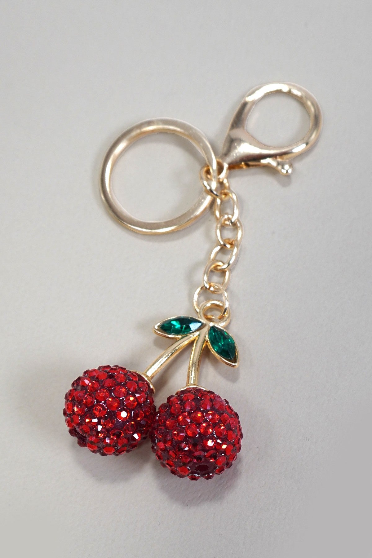 RHINESTONE CHERRY KEYCHAIN/CHARM