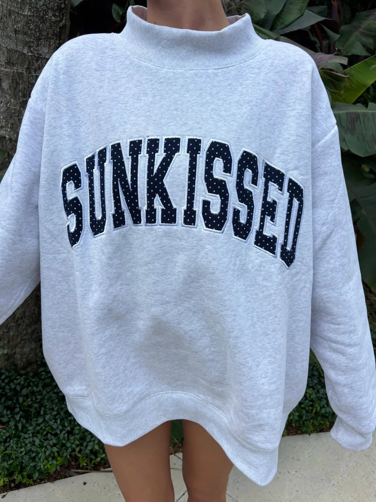 Polka Dot SUNKISSED Mockneck