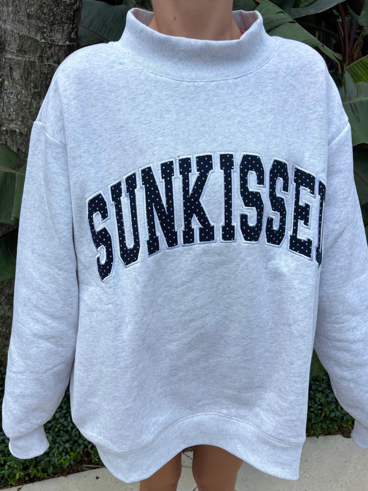 Polka Dot SUNKISSED Mockneck