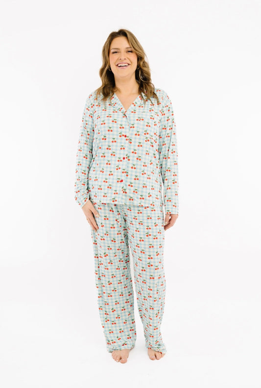 Cherry Gingham Women’s Bamboo PJ