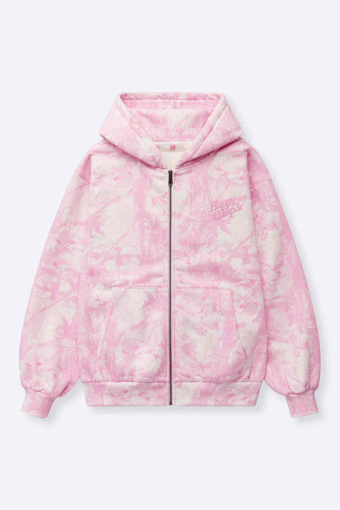 Happy Camp3r Soft Pink Camo Zip Up Hoodie
