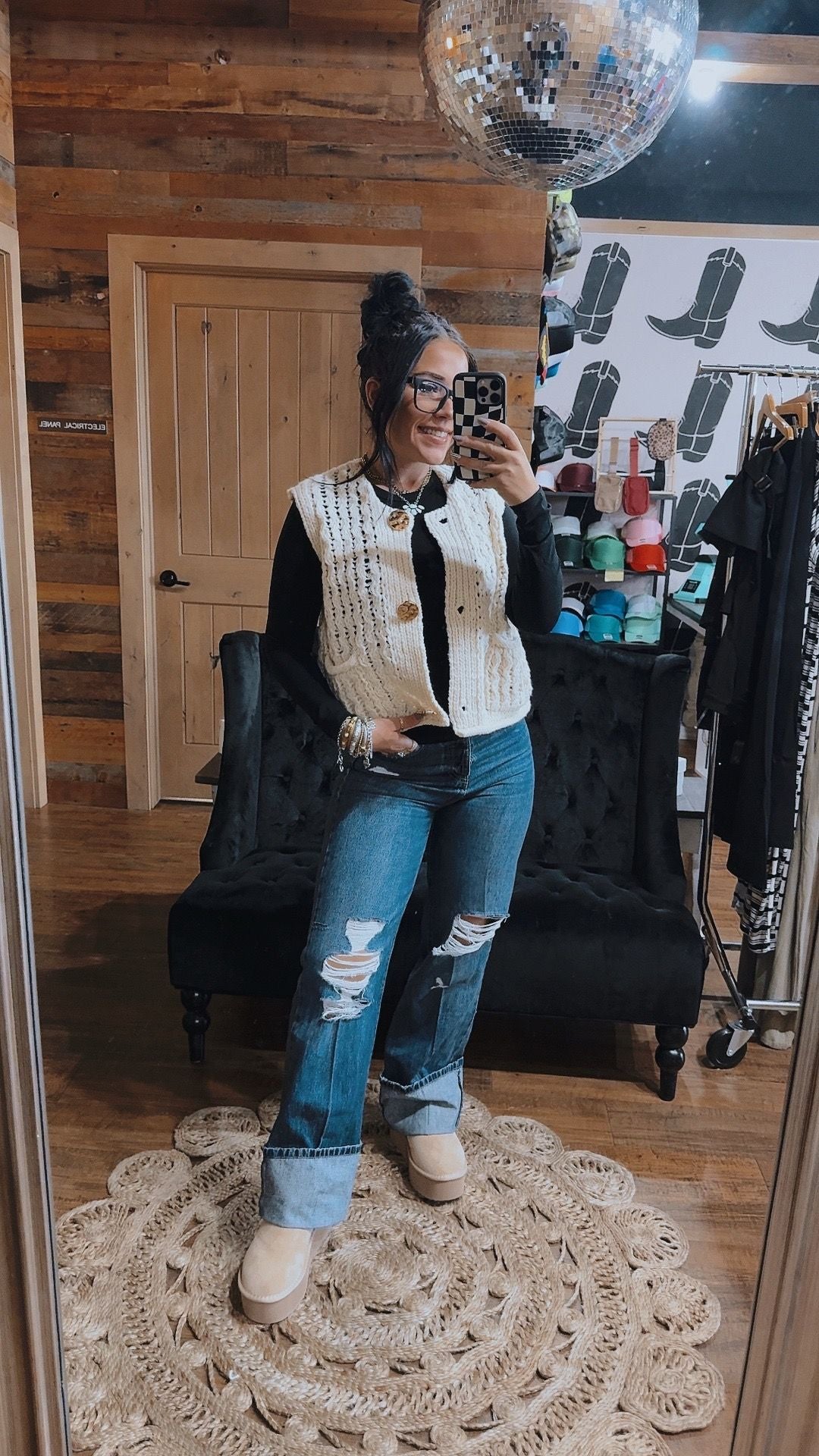 Gold Button Sweater Vest
